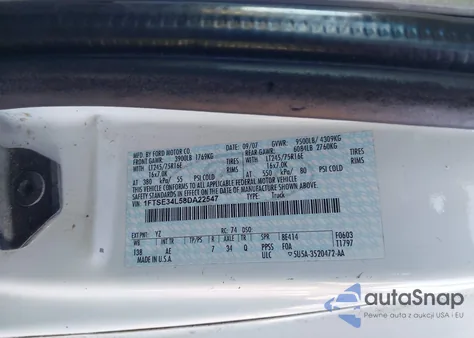 2008 Ford E-350 Super Duty Commercial/Recreational z USA, uszkodzony, nr VIN 1FTSE34L58DA22547